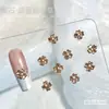 Decoración para uñas de arte de uñas con circonita de flor de trébol de cuatro hojas brillante producto terminado mosaico en forma de corazón perla accesorio de decoración de uñas de flor de cuatro pétalos