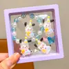 Conjunto de Pulseiras Kuromi Infantil Brincos de Desenho Animado Clipe de Orelha Adesivos Ornamentos de Princesa para Meninas Joias Exquisitas Presentes