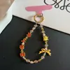 Estilo Chinês Liga Leve Gato da Sorte Corrente de Celular Bolsa Pingente Luxo Cristal Contas Tira para Celular