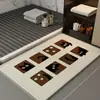 Alfombrillas de Piso de Lino Estilo Lujo Ligero Personalizables, Felpudos Absorbentes de Agua y Resistentes al Desgaste para Baño, Alfombrillas Antideslizantes para Piso de Baño, Al por Mayor en Stock