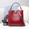 Bolso de Mujer de Cuero Genuino Bolso Balde Bolso Bandolera de Hombro Cruzado 2024 Nueva Moda Versátil Textura de Alto Valor Bolso Pequeño