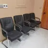 Mesa de Conferência Minimalista Dupla Longa Moderna para Treinamento e Palestras, Mesa para Reunião de Equipe, Conjunto Modular de Mesa e Cadeira para Sala de Aula