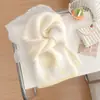Novo Cachecol de Tricô Pelúcia Floco de Neve Coreano 2025 para Mulheres no Outono e Inverno para Proteger do Frio e Calor, Protetor de Pescoço Versátil e Fofo