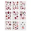 Tatuagem Divertida de Halloween Adesivo para Rosto Colorido Tridimensional Boca de Terror Cicatriz Adesivo de Tatuagem à Prova d'Água