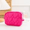 2023 candy color series bolsa de armazenamento bonito estudante portátil mini algodão acolchoado amor hand-held saco cosmético