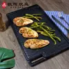 Placa de Hierro Fundido para Parrilla Rectangular Placa para Barbacoa Placa de Barbacoa de Doble Cara Olla de Hierro Fundido para Estufa de Gas para Uso en Exteriores