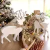 Decoraciones Navideñas Nuevas Transfronterizas Forma de Reno Navideño Adornos de Tablero Chevron Manualidades de Escritorio Regalos de Navidad