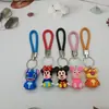 Puesto de Mercado Nocturno 3D PVC Figura de Juguete de Moda Llavero Estilos Mixtos Llavero Colgante de Mochila Cuerda Hecha a Mano Regalo
