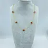 Acero de Titanio de 9 mm Concha de Trébol de Cuatro Hojas Collar de 5 Piezas Nuevo para Mujer Lujo Accesible Versátil Cadena para Clavícula Collar de Concha