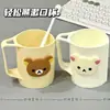 Caneca de Lavar Rilakkuma Fofa Par de Porta-Escova de Dentes Casa Alta Qualidade Copo de Gargarejo Copo para Dormitório Estudantil