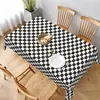Toalha de Mesa Pic Nic Pe Amarelo Branco Azul Branco Vermelho Branco Xadrez Preto e Branco Plástico Decoração Festa de Feriado Suprimentos