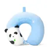 Almohada de Espuma Viscoelástica en Forma de U de Dibujos Animados de Panda Almohada de Viaje Almohada Portátil Almohada para el Cuello Cervical Almohada para la Siesta de Estudiantes Almohada de Dibujos Animados en Forma de U