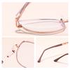 ¡Wow Nuevas Gafas Metálicas Anti-Luz Azul de Comercio Exterior para Mujer, Montura Cuadrada de Moda sin Graduación con un Toque de Alta Gama