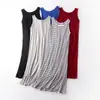Vestidos Chaleco de Modal para Mujer de Verano Base Vestido Largo Talla Grande Holgado Camisón Pijama Delgado Ropa de Casa