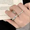 Anillo Minimalista en Forma de Corazón para Mujer, Tamaño Irregular Geométrico, Anillo Abierto Versátil y Elegante, Anillo de Dedo Índice de Moda