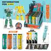 Juguete de Deformación Bolígrafo Robot Modelo Niño Guerrero Optimus Mecha Pupilo Regalo Papelería Bolígrafo de Deformación Mecha
