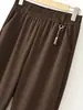 Pantalones de Madre Estilo Nuevo 2026 Otoño Cintura Elástica Pantalones Largos de Pierna Recta para Mujeres de Mediana Edad y Mayores Pantalones Casuales Gruesos con Estilo