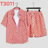 Camisa Hawaiana para Hombre de Manga Corta Traje Caliente Transfronterizo Impresión 3D Patrón Colorido Casual Deportivo Conjunto de Dos Piezas