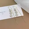Pendientes Franceses de Pétalos Dulces con Borlas Largas para Mujer Pendientes de Diseño Nicho Pendientes Estilo Viaje y Vacaciones Forma de Flor