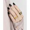 830 Estilo Coreano Nicho Irregular Simple Retorcido Cuentas Redondas Diseño Tallado Sentido s925 Plata de Ley Anillo Liso para Mujeres