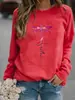 Camiseta Nova de Manga Longa com Estampa de Libélula Amazon Nova Blusa de Moletom de Manga Longa