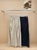 [En Stock] Pantalones de Pierna Ancha de Cintura Alta Estilo Coreano con Bolsillos Tridimensionales para Mujer, Verano, Caída Elegante, Adelgazantes, Casuales, de Largo hasta el Suelo 88693