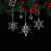 Decoraciones Transparentes Navideñas Transfronterizas Acrílico Creativo Copo de Nieve Suministros para Decoración de Árbol de Navidad Colgantes de Copo de Nieve para Árbol de Navidad