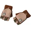 Guantes de dedo medio para niños otoño e invierno niños medio dedo cálidos lindos estudiantes de primaria escritura guantes de punto de doble propósito al por mayor