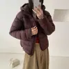 Novo Casaco de Algodão com Capuz de Inverno 2026, Jaqueta de Algodão Estilosa e Versátil Estilo Coreano, Casaco Puffer Elegante e Simples, Roupa de Exterior Casual Feminina