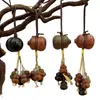 Colgante de sándalo, adorno de calabaza de múltiples tesoros, decoración colgante para coche, accesorio de nicho de fortuna y prosperidad, adorno de cadena para bolso y teléfono, material de madera roja