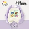 Conjunto de Moletom e Jeans Fofo de Desenho Stitch para Meninas Novidades Primavera/Outono 2027 para Crianças de Meia-Idade e Mais Velhas Tops