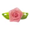 Cinta de Yao Ming con Adornos Florales con Tul y Rosa Hoja Flores Pequeñas para Decoración de Lencería, Pasador Accesorios para el Cabello, Flores Pequeñas de Organza