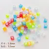 Contas soltas de acrílico letras em inglês DIY material para pulseiras e colares feitos à mão molde acessórios para pulseira de amizade colar