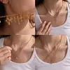 Colar Cruz Pendant Colar Cruzado Novo Retro Luxo Leve Aço Inoxidável Banhado a Ouro 18K Acessórios para Mulheres