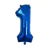 Globo de Película de Aluminio Digital Azul Oscuro Mediano Versión Americana de 32 pulgadas Decoración para el Primer Cumpleaños de Niños