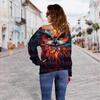 Suéter 3D transfronteiriço estampa de coruja novo europeu e americano vestuário feminino top feminino ombro de fora top feminino ombro oblíquo blusa de base feminina