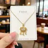 Collar de Acero de Titanio con Estilo de Lujo Ligero, Colgante de Flor de Cruz Hueca Incrustada con Diamantes, Cadena Delicada para Clavícula, Joyería de Moda para Celebridades de Internet