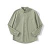 Camisa Casual Masculina Básica de Algodão Lavado com Manga Longa, Estilo Simples, Estilo Japonês, Camisa Lisa 2088