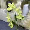 5 Flores Artificiales de Cattleya para Decoración de Bodas y Hoteles, Serie Morada, Arreglo Floral de Orquídea de Seda Táctil Real