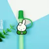 Atravessando Fronteiras Novo Produto Silicone à Prova de Poeira Canudo Coelho Fofo Copo de Água Canudo Tampa Protetora à Prova de Poeira Canudo para Bebida Fabricante