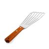 Pala para freír de acero inoxidable de fábrica, pala para freír multiusos, espátula con mango de madera, pala para cocinar, utensilios de cocina de cocina