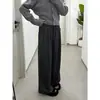 Calça Casual Cleanfit Macia e Encerada para Homens e Mulheres Outono/Inverno 2025 Nova Calça de Moletom Reta de Perna Larga Calça Drapeada