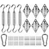 Accesorios para vela de sombra triángulo cuadrángulo red de sombra hebilla de diamante de acero inoxidable 304 gancho de resorte hebilla de puerta kit de cuerda de alambre