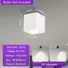 Foco LED empotrable cuadrado GU10 sin luz principal, ángulo ajustable, para recibidor y sala de estar, no requiere perforación, foco LED circular para el hogar