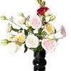 Rosa Artificial de Três Cabeças Rosa Austin Flor Artificial Arranjo de Chão para Casamento Atacado Transfronteiriço Flor de Seda Especial para Casamento