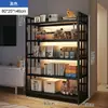 Estantería de piso, estante para refrigerios, estante para juguetes, estante de almacenamiento, estante de exhibición, hierro multicapa, sala de estar, hogar, estantería