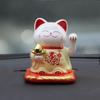 Decoração de Carro com Energia Solar Gato da Sorte Acessórios Fofos para Carro Decoração de Carro Sorte Segura Decoração Criativa Boneco