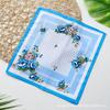 Suministro en stock del fabricante pañuelo de ala ancha estampado a color estilo pastoral para mujer bufanda cuadrada estampada de algodón puro gran cantidad y excelente precio