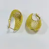 Nuevos Pendientes Calados, Diseño de Malla, Estilo Transfronterizo Europeo y Americano, Base de Latón, Únicos y Audaces