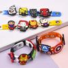 Pulsera de Silicona de Color Sólido con Hebilla de Dibujos Animados Insertable Orificio Hebilla Correa de Muñeca de Silicona Correa de Muñeca de PVC con Hebilla de Zapato